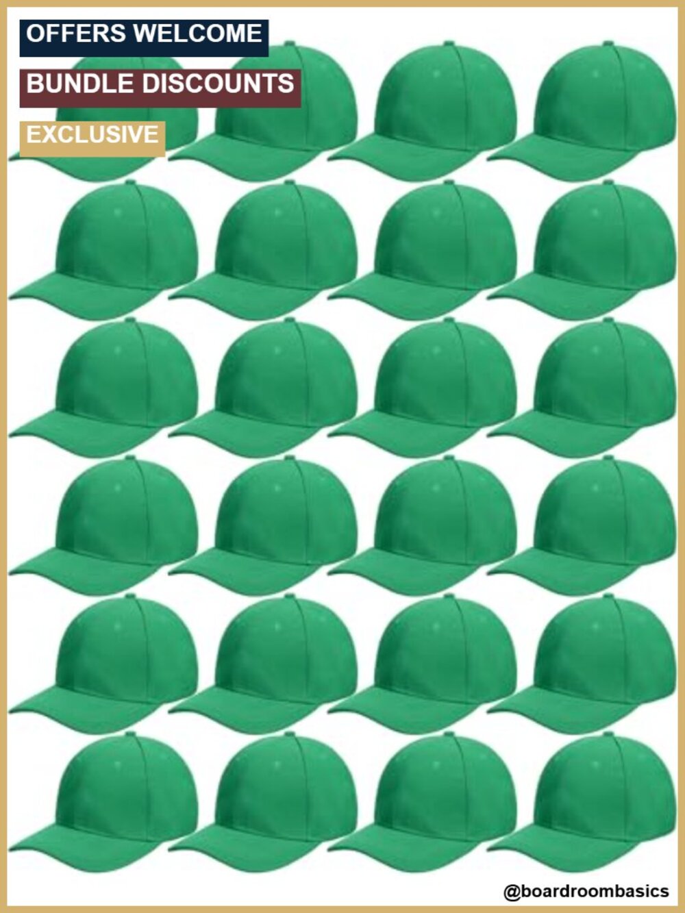 24 Pack Adjustable Baseball Caps Polyester Unisex Curved Brim Solid